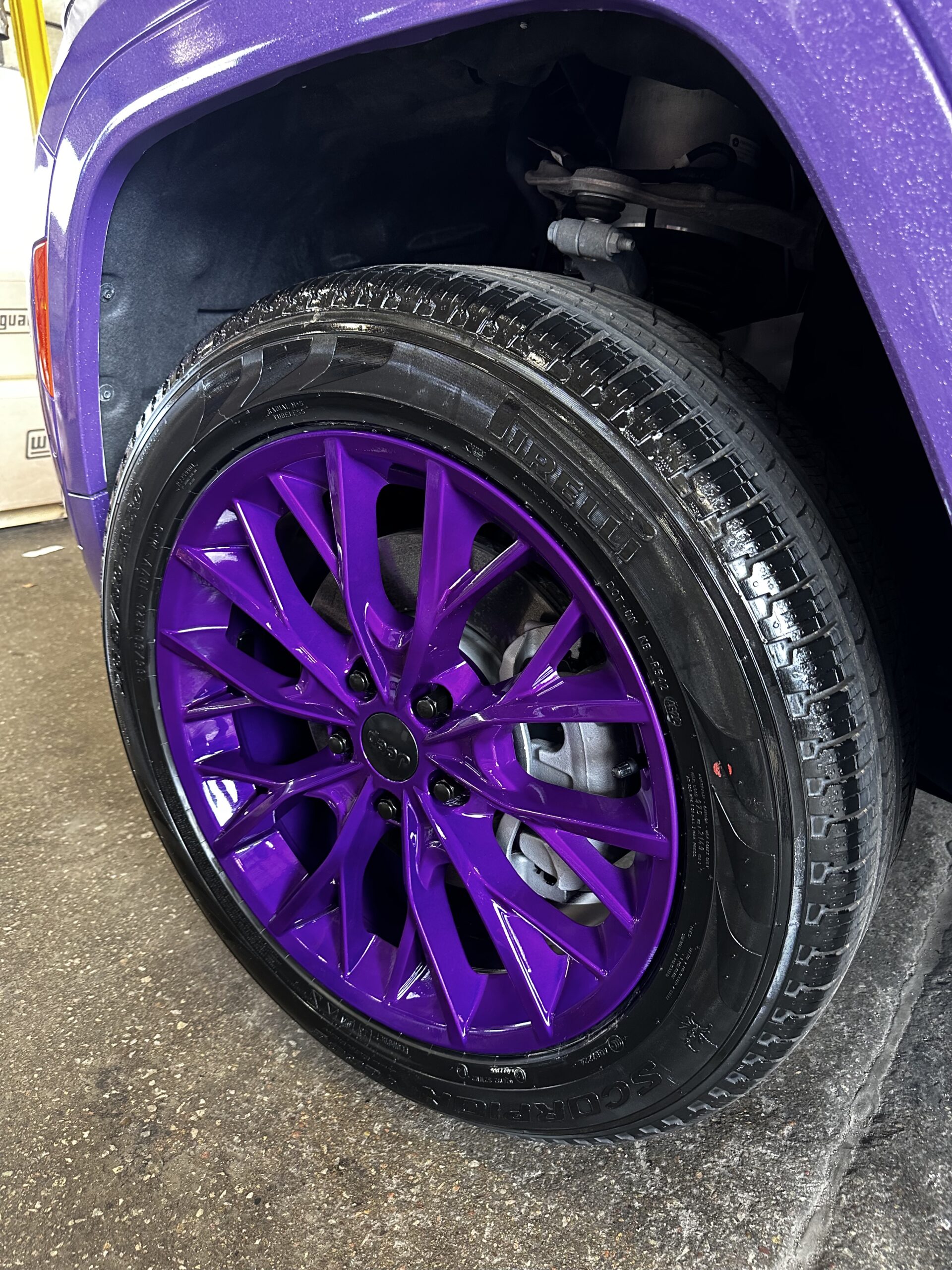 Purple Rims finished in Omaha, NE by Autographix using Powder Coating