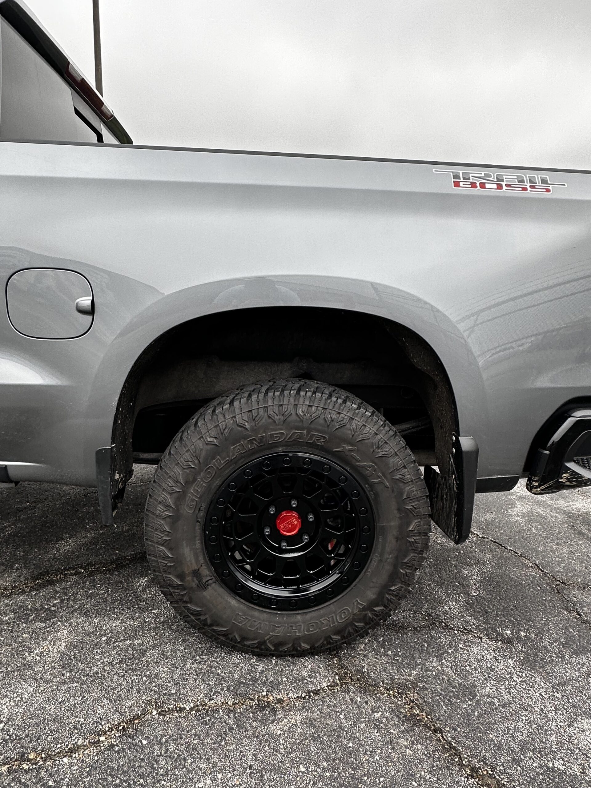 Custom black wheels being custom finished in Omaha, NE by Autographix using Powder Coating